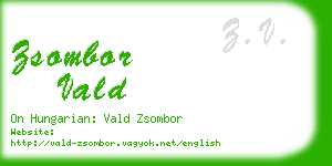 zsombor vald business card